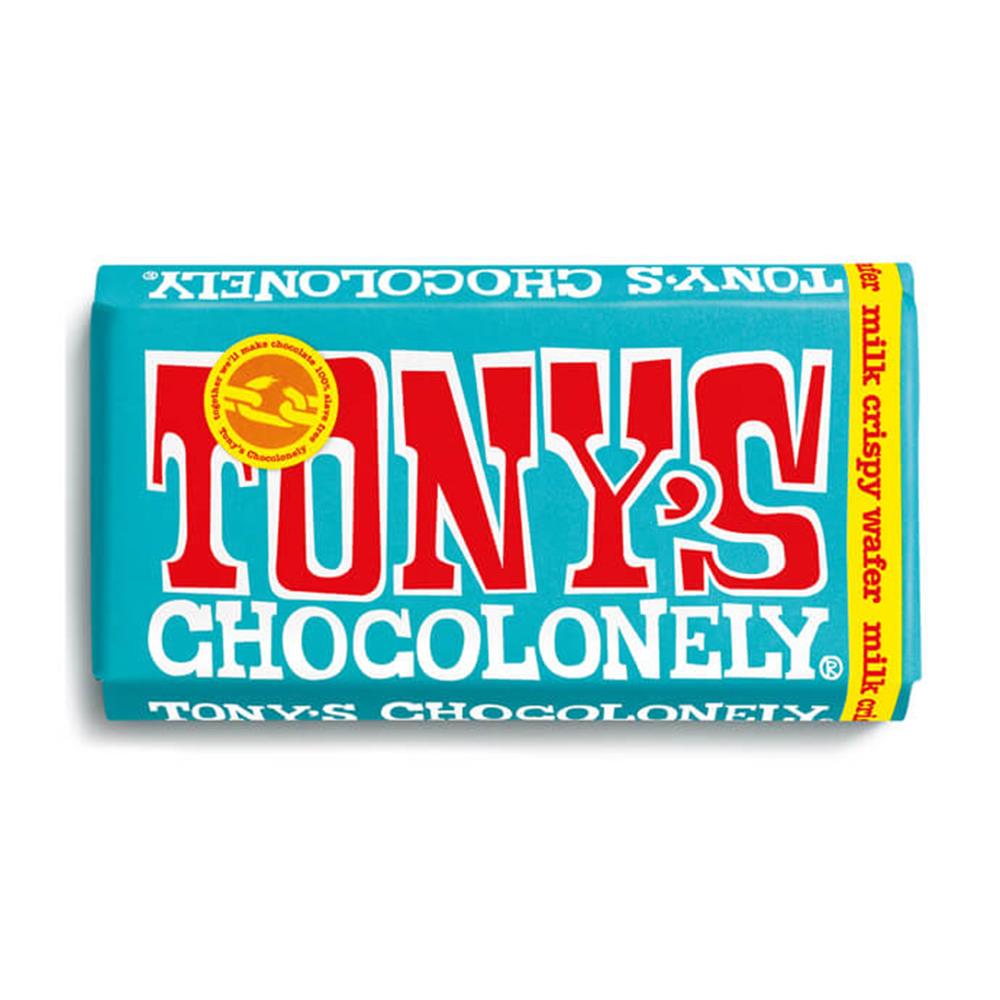 Tony's Chocolonely Milk Chocolate Crispy Wafer Bar 180g